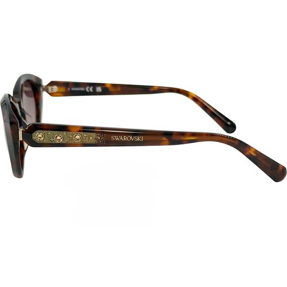 Swarovski SK0384 Womens Plastic Sunglass 52F Dark Havana 53-18 Brown Gradient - Picture 4 of 5